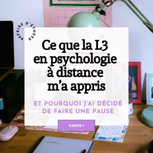 ce que la l3 en psychologie a distance m'a appris
