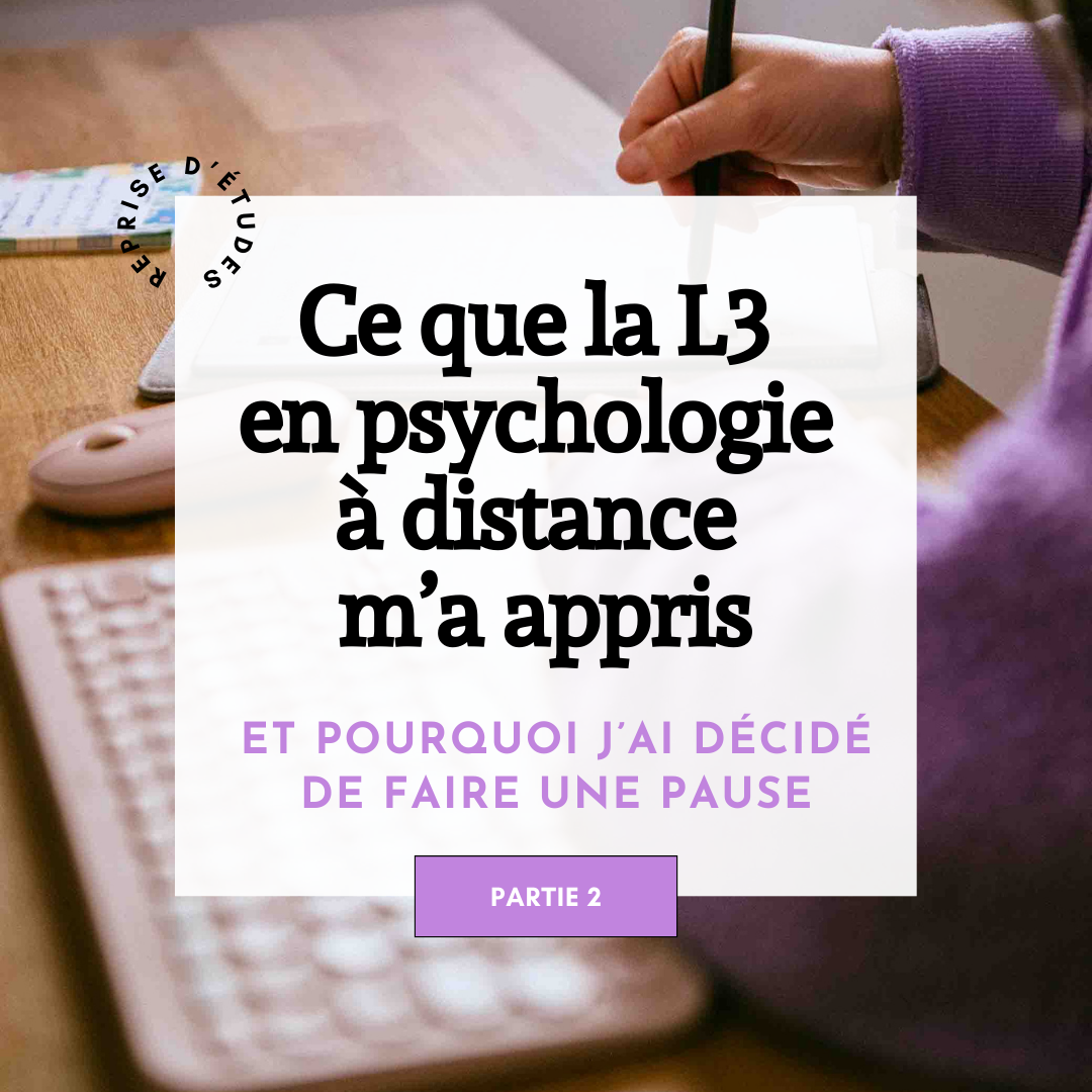 ce que la l3 en psychologie a distance m'a appris
